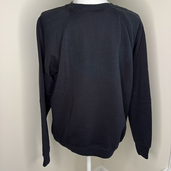 Black Appliqué Bejeweled Sweatshirt. Large. Vintage - Picture 4 of 9